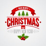 Christmas labels emblems decorative elements Vector illustration N2
