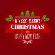 Christmas labels emblems decorative elements Vector illustration N3