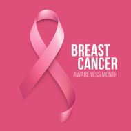 Breast Cancer Awareness Ribbon Background Vector illustration N5