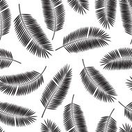 Palm Leaf Vector Seamless Pattern Background Illustration N5