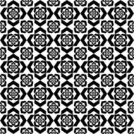 Black and white geometric seamless pattern abstract background N29