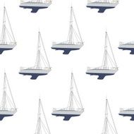 Water Boat Sailboat Seamless Pattern Background Vector Illustr N3