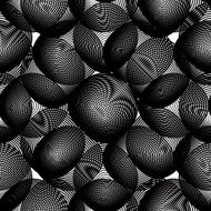 Black and white illusive abstract seamless pattern N5
