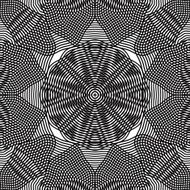 Black and white illusive abstract seamless pattern N6