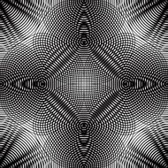 Vector monochrome stripy illusive endless pattern art graphic