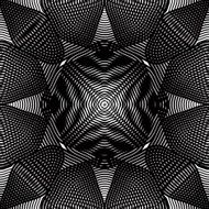 Vector pattern with black graphic lines kaleidoscope abstract N3