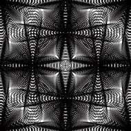 Vector pattern with black graphic lines kaleidoscope abstract N4