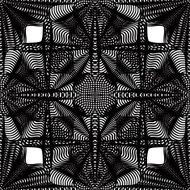 Black and white vector ornamental pattern seamless art backdrop N5