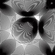 Geometric monochrome stripy overlay seamless pattern black N6