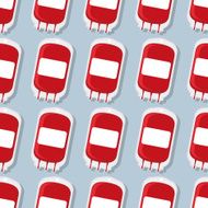 Blood donation transfusion bag pattern Medical vector backgroun