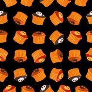 Seamless vector pattern with colorful candy Candy for Halloween party N2