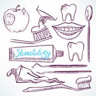Set with dental tools