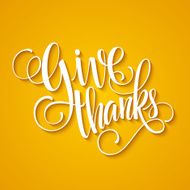 Thanksgiving Day Lettering Vector illustration