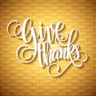 Thanksgiving Day Lettering Vector illustration N2