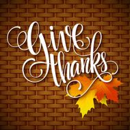 Thanksgiving Day Lettering Vector illustration N3