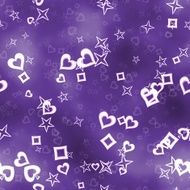 Abstract neon shapes and violet background