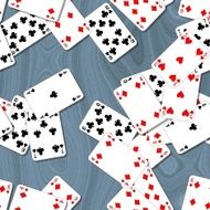 Abstract background with playing cards on the grey wooden table N2