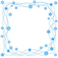 Christmas snow and beads border