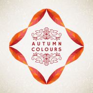 Autumn frame with leaves Vector illustration