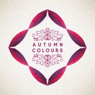 Autumn frame with leaves Vector illustration N2