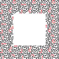 Template frame with pattern background Vector illustration