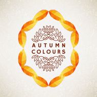 Autumn frame with leaves Vector illustration N4