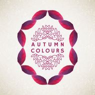 Autumn frame with leaves Vector illustration N6