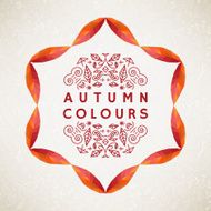 Autumn frame with leaves Vector illustration N7