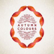 Autumn frame with leaves Vector illustration N8