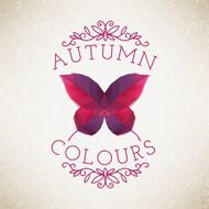 Autumn ornament with leaves Vector illustration N4