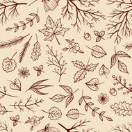 Vector doodle style floral seamless pattern N2