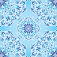 Winter background with mandalas