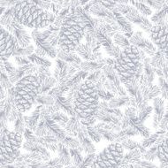 pine cones and spruce branches pattern