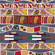 Seamless texture in the African style Vector illustration