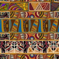 Seamless pattern in the African style Vector illustration