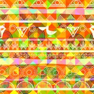 Abstract African seamless pattern of triangles Vector
