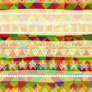 African seamless texture of triangles Vector illustration
