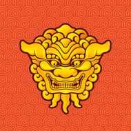 Dragon gold head vector logo - illustration N2