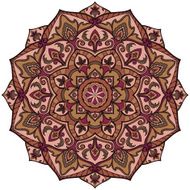 Vintage floral mandala