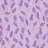 silhouettes of flowers seamless vector pattern N3