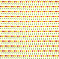 Floral Seamless Pattern Background with Tulips Vector Illustrati