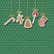 Christmas vintage card Vector illustration