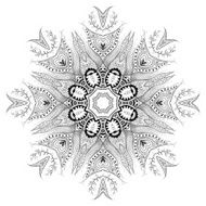 Mandala background Round Ornament Pattern Snowflakes N2