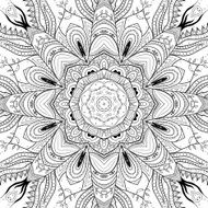 Mandala background Round Ornament Pattern Snowflakes N4