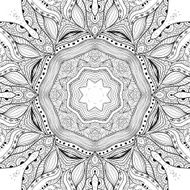 Mandala background Round Ornament Pattern Snowflakes N6