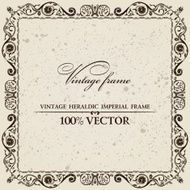 Vintage heraldic imperial frame grunge background
