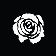Black silhouette of rose N2