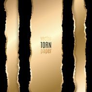 Gold and black torn paper N3