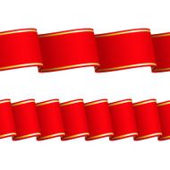 Seamless red ribbons