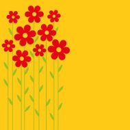 Background red flowers